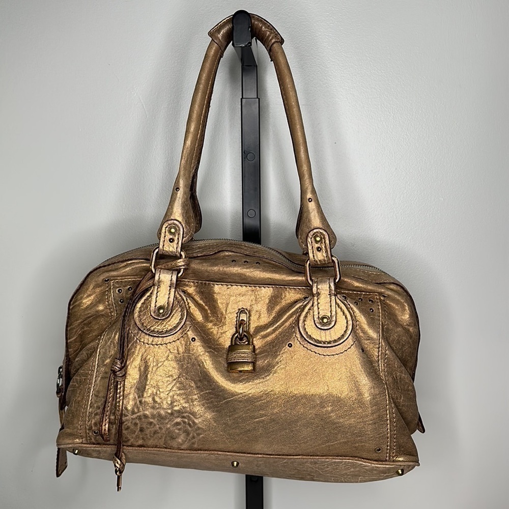 Chloé Paddington Large Bowler in Metallic Gold The Must-Have Bag of the Season!